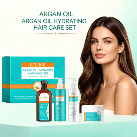 Moroccan Argan Oil Hair Care Set Gently Cleanses Deep Moisturizing Smoothing Soften Repairing Damage