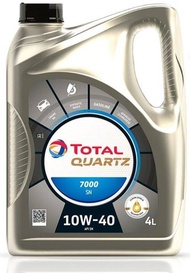 TOTAL QUARTZ 7000 10w40 4L Semi Synthetic SN Engine Oil Car Lubricant 10w-40 Minyak Hitam Enjin Kereta Proton Toyota Honda Perodua KIA Hyundai Nissan Mercedes BMW Jaguar Mazda