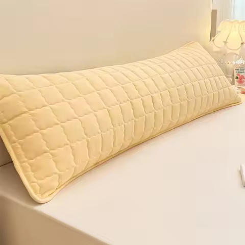 1pc solid-color long pillowcase, decorative pillowcase, pillowcase *1 (without core), soft and comfo