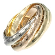 【日本直寄】卡地亞 戒指 Trinity 5 連 9 號 指輪 18K 金 黃 K 金 玫瑰金 白 K 金 約 8.31g CARTIER【二手】A 級