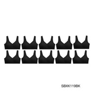 [แพ็ค 10 ชิ้น] Sabina เสื้อชั้นใน (ไม่มีโครง) รุ่น Seamless Fit รหัส SBXK119 สีดำ