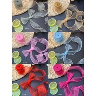 [ RIBBON ] [ 4CM X 9M ] CORELESS ROLLED WAVE TURNAL IN MANY COLORS