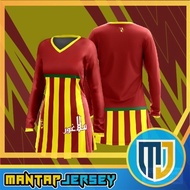 MUSLIMAH FAZZ SG01 - F0RZA SELANGOR FAN ISSUE V1 RED YELLOW BALL JERSEY SHIRT