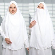 Khimar Labuh Cotton Cey Crepe | Tudung Sarung Labuh Purdah