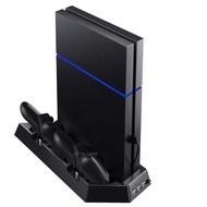 【On Sale】 Ps4 Console Vertical Stand 2 Controller Charger Charging Dock 2 Cooling Fan For 4 Play Station 4 Ps 4 Accessory