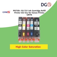 PG 750  / CLI 751 + Canon CLI-751XL INK CATRIAGE REFILL PRINTER INK CISS FOR CANON PRINTER