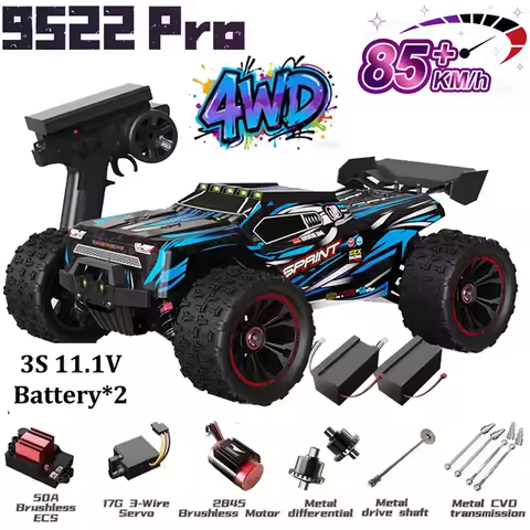 1:16 WLtoys 9522 Pro Professional Racing Car 85 Km/h 4WD Brushless Remote Control Vehicle Road-Off-R