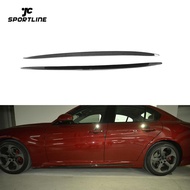 Carbon Fiber Side Skirts for Alfa Romeo Giulia Quadrifoglio Style Sedan 4-Door 2015-2017