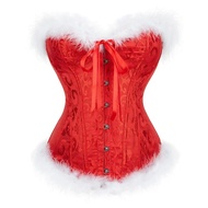 Korset Krismas untuk Wanita Korset Bustier Halloween Korset Malam Pesta Gothic Korset Kostum Burlesq