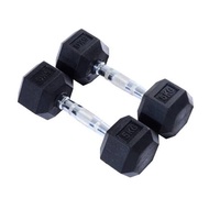 Dumbbell Hexagonal Rubber 5 Kg Barbell Dumbbell