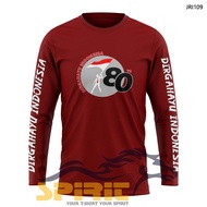 KATUN T-SHIRT 17 AUGUST 2025 Latest 80th Republic of Indonesia Anniversary Clothes T-shirt "Long Sle