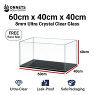 60x40x40cm (6-8mm) Ultra Crystal Clear Aquarium Tank | 92% Light Transmission
