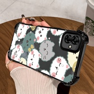 Casing HP For Samsung Galaxy A04 M04 F04 A04E Case Protective Casing Cute Kitten Pattern Silicone So