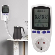 Zoomfashion Amps Meter EU Plug ABS Material Alarm Function Watt LCD Screen for Office