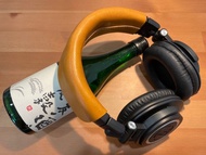 手工植鞣牛皮鐵三角ATH-M50x耳機頭梁套