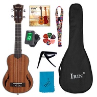 IRIN 21 Inci Mahoni Ukulele Alat Muzik Boleh Dimainkan Gitar Kecil dengan Set Penuh Aksesori Borong 