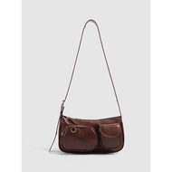 [READY STOCK] Y2K Retro Leather Shoulder Bag Vintage Grunge Crossbody Bag Japanese Harajuku Underarm