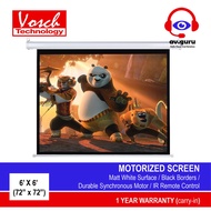 VOSCH Series 2 Motorized Screen 6ft x 6ft (72 inch x 72 inch)
