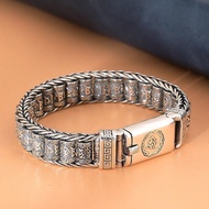 Bracelet Bracelet Men's Hand-Woven Six-Character Mantra Do Not Turn Roller Back Family Bracelet Retr