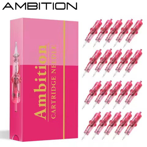 Ambition Tattoo 20pcs RL/F Cartridge Needle 0.2mm 0.25mm 0.3mm 0.35mm Round Liner Mix Needle 1rl 3rl