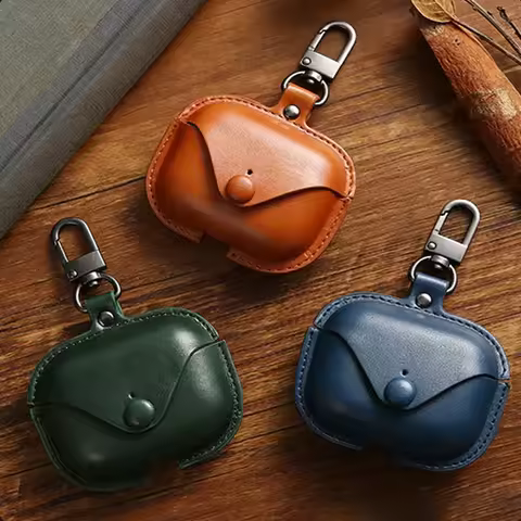 For Airpods Pro 2 Case Leather Business Earphone Case Headset Shell Headphone Cover For Apple Air Po