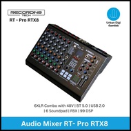 Bebas Ongkir! Recording Tech Pro Rtx8 - Mixer Audio 8 Channel Usb 2.0