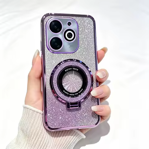 Ladies Luxury Bling Sequins Phone Case For Infinix Smart 5 6 7 8 9 10 Zero 30 Electroplated Glitter 