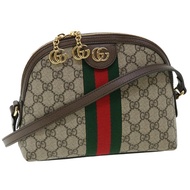 GUCCI GG Supreme Web Sherry Line Ofidia 單肩包 米色 紅色 499621 33921A