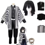 Anime Demon Slayer Cosplay Costume Kimetsu No Yaiba Iguro Obanai Haori Kimono Wig Set Carnival Party