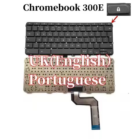 100% New original UK PO For Lenovo Chromebook 300E N23 keyboard big enter LCM16K6 PK132792A05 PK1327