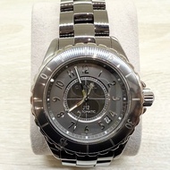 CHANEL銀灰色錶面38MM J12