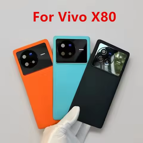 X 80 Housing For Vivo X80 6.78“ Battery Cover Repair Replace Back Door Phone Rear Case + Camera Lens