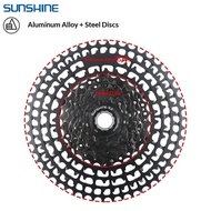 SUNSHINE Mountain Bike Cassette 10 Speed 11 Speed 12 Speed 46T 50T 52T Ultralight Aluminum Cassette 