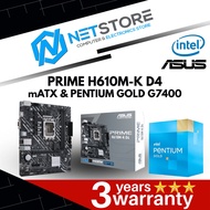 PWP ASUS PRIME H610M-K D4 mATX & INTEL PENTIUM GOLD G7400 PROCESSOR