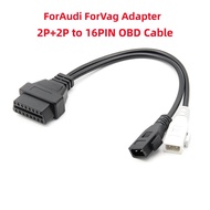 ForVAG Adapter ForAudi 2X2Pin to 16pin Connector Car Diagnostic Cable 2X2Pin To OBD2 16Pin Female Co