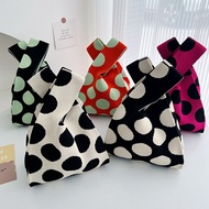竞品链接： Casual Literary Handbag Https:www.ebay.comschi.html?_nkw=Polka+Dot+Handbag Knitting Bag Polka Dot Vest Bag Simple Tote Bag All-match Handbag