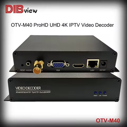 Dibview UHD 4K H.265 H.264 IPTV Video HD Facebook Youtube NDI RTMP RTSP HTTP UDP M3u8 HLS Live Media