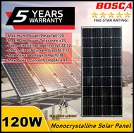 BOSCA 120W Solar Panel Mono  5 Year Warranty  120 Watt 12 Volt Pv Solar Module Solar Cell Panel BOSC