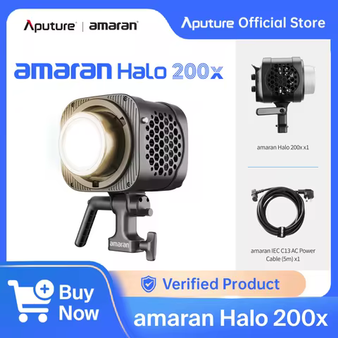 amaran Halo 200x 300x Ultra-Compact Bi-color COB Video Light 2700K to 6500K amaran APP Control for H