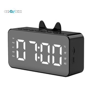 Multi-Function Alarm Clock Radio Desk Alarm Clock Bluetooth-Compatible Music Playing Digital for Home Office Black