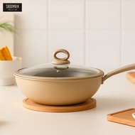SADOMAIN 仙德曼-旋薄輕量32cm不沾深炒鍋-附鍋蓋