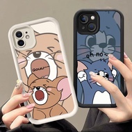DF-105 Tom and Jerry Luxury Soft Casing for iPhone 11 12 Mini 13 Pro Max