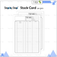 Step by Step 7" x 10" Stock Card White - 20pcs / Inventory Record Card / Kad Simpanan Stok