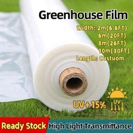 20FT/26FT Width Transparent UV Greenhouse Film/Plastic Greenhouse UV/UV Film/ 15% UV Plastic/Greenho