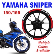 YAMAHA SNIPER Mags Reflective Stickers 17 Inch Motorcycle Wheel Hub Stripe Decal For Sniper 150 155 