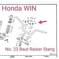 (0_0) Honda WIN Baut 6x28 Raiser Stang ORI AHM 957010602800 Harga