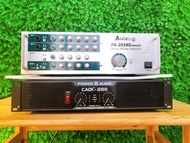 Cục đẩy CADX 24 Sò. Tăng phô Đồng. 2 kênh x 600W/1 kênh cho loa 4 tấc và 3 tấc + tặng 10 Mét dây loa