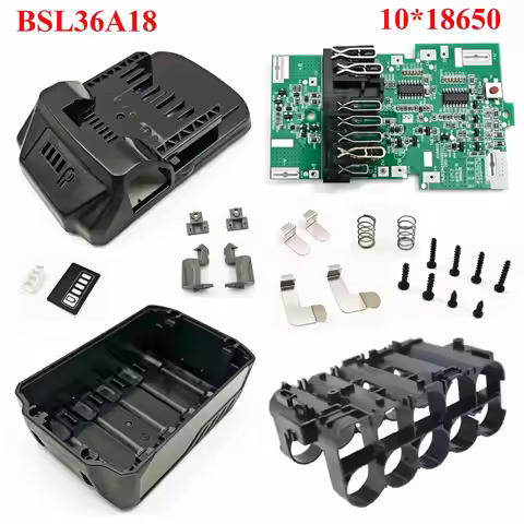 For Hikoki BSL36A18 10X18650 Lithium Batteries Case PCB Board Circuit BOX For Hitachi 36V/18V MultiV