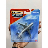 Matchbox Sky Busters Airbus A320 Neo Gray Silver Mattel