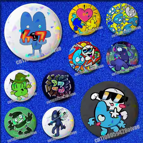 Bfdi B-Battle For Dream Island Insignia Badge Cover For Round Pin Brooch Decoration 32mm 25mm 44mm 7